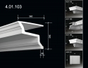 4.01.103 Polyurethane cornices with a smooth profile