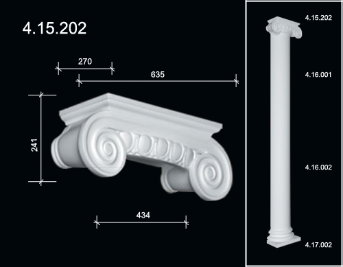 4.15.202 Poliuretāna puskolonnas kapitelis