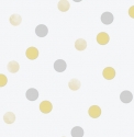 108264 Dotty Polka Yellow Silver oбои