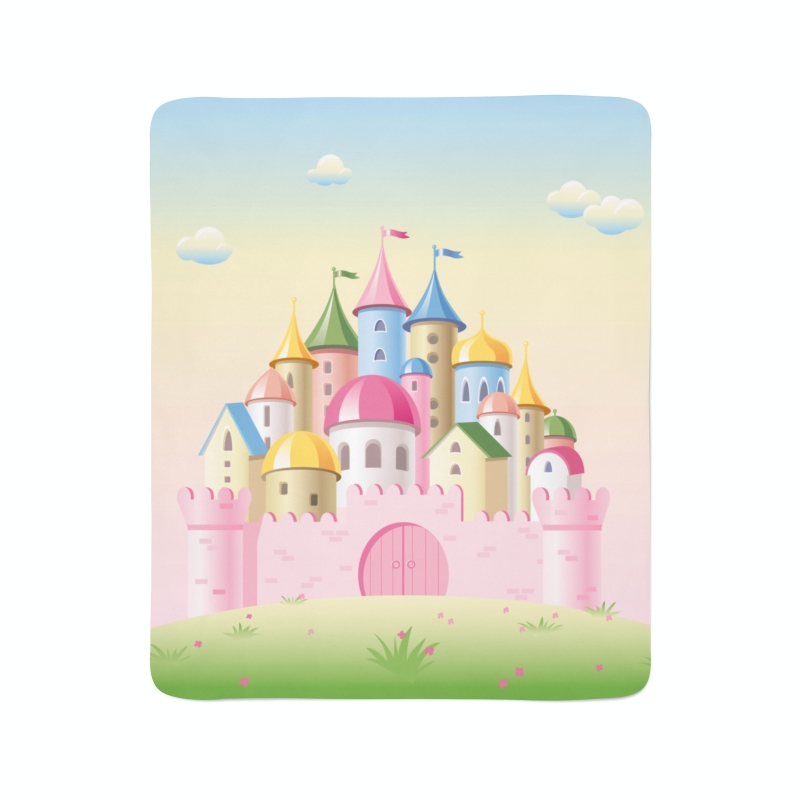 Fleece Blanket Pink Castle