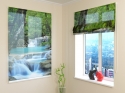 Roman Blind Thai Waterfall in Spring