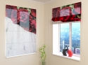 Roman Blind Red bouquet