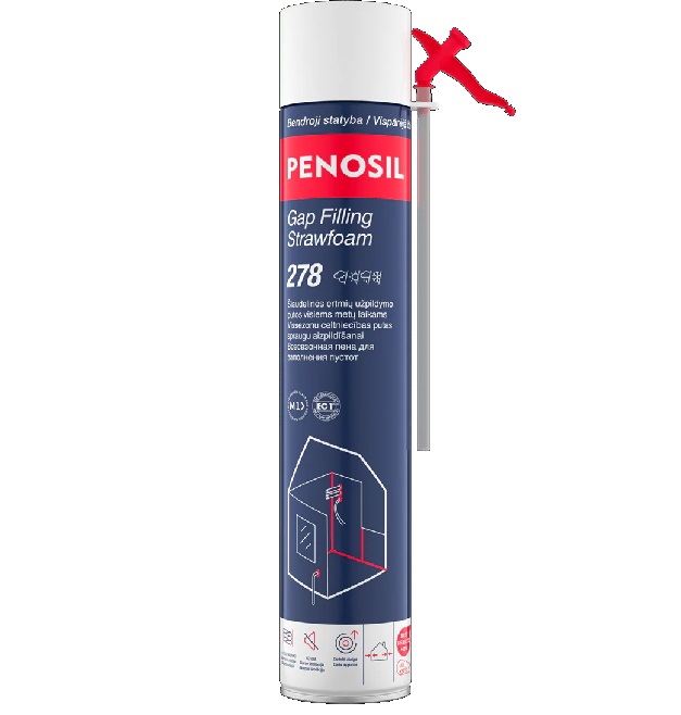 PENOSIL Filling Strawfoam 278 with straw applicator 350 ml