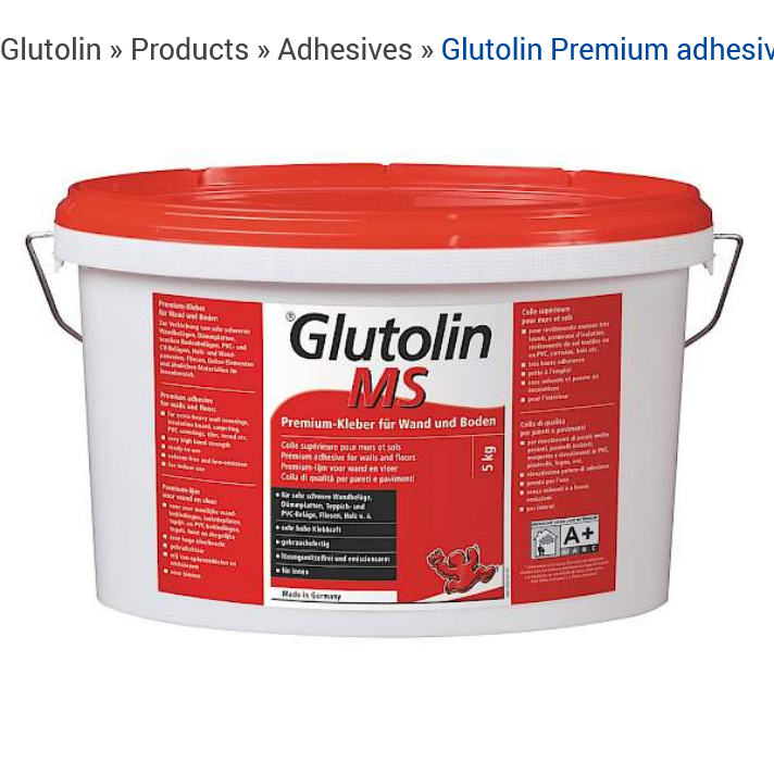 Glutolin MS Premium adhesive for walls and floors 
