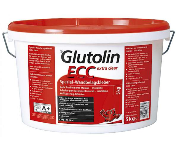 Glutolin ECC Tapešu līme – īpaši caurspīdīga 5 kg 